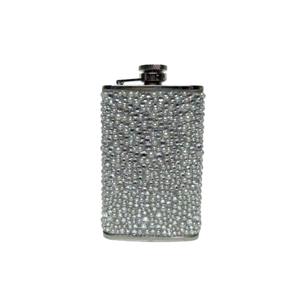Leaving My Closet In December Y2K Iridescent Jewel Bling Stainless Steel Flask
